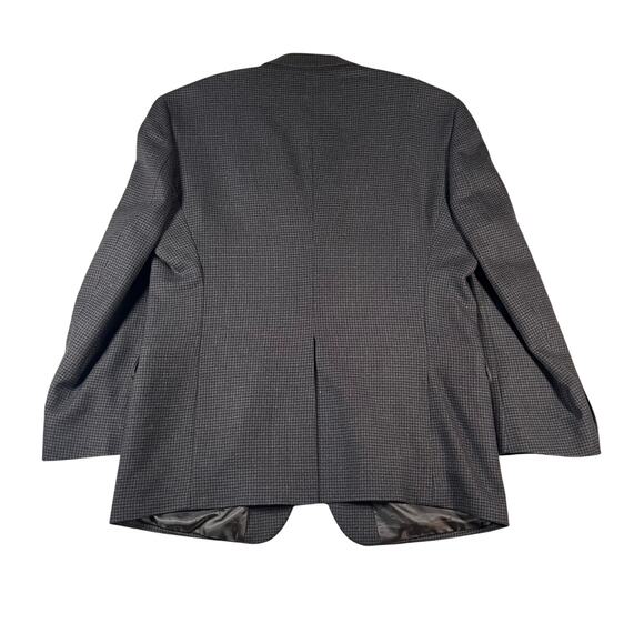 Lauren Ralph Lauren Mens Sports Coat 48R Wool Houndstooth Black Brown Academia - Picture 3 of 11